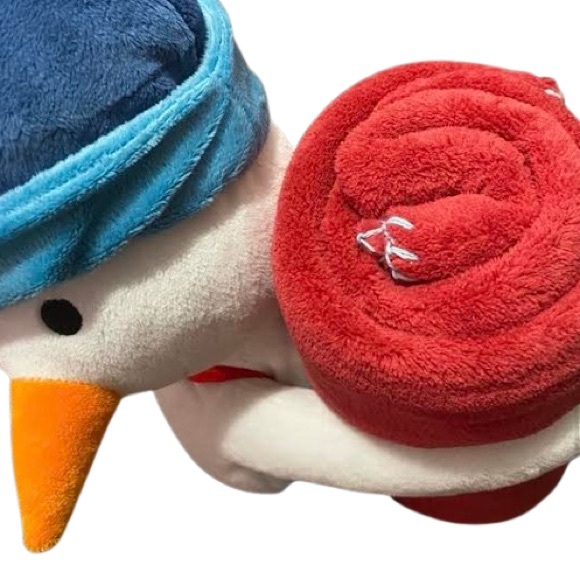 ⛄️13” Plush Toy Snowman w/Fleece Blanket - Picture 6 of 8